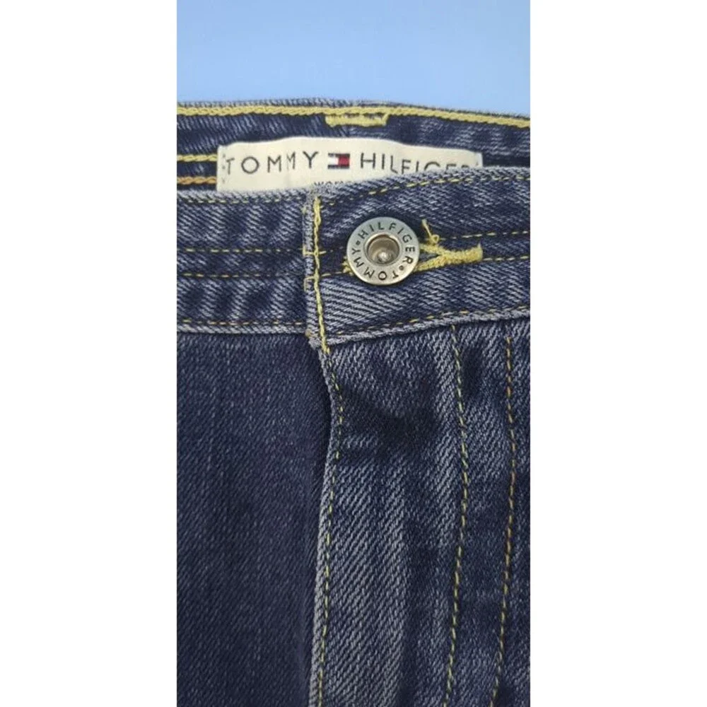 Tommy Hilfiger Open Back Slit Blue Jean Skirt Plus Women Sz 20 NWT - Knew Length